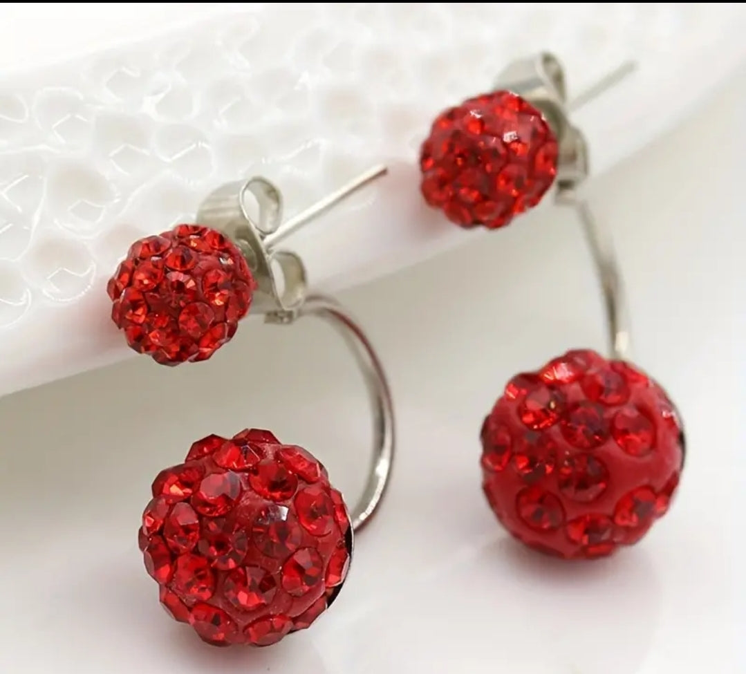 Double Rhinestones Elegante Earrings
