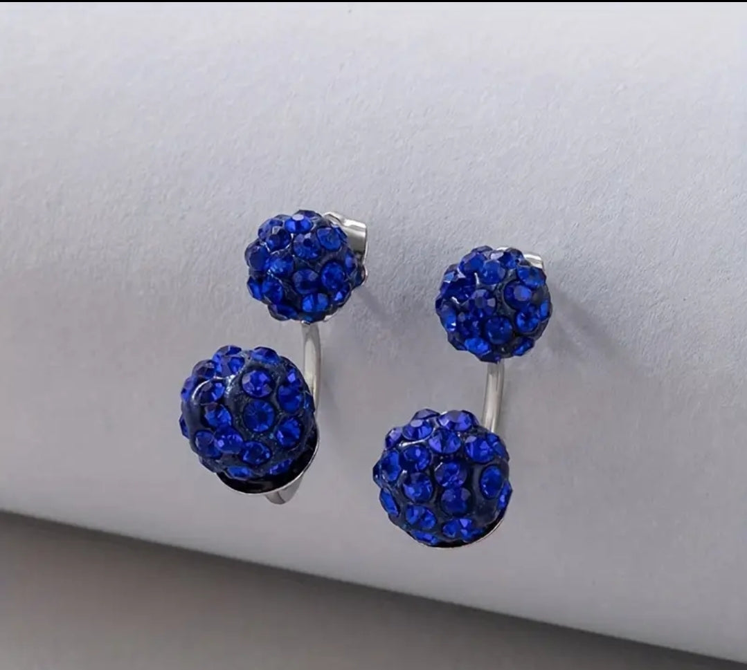 Double Rhinestones Elegante Earrings